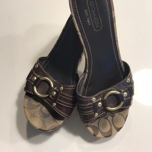 Coach platform/ wedge sandal